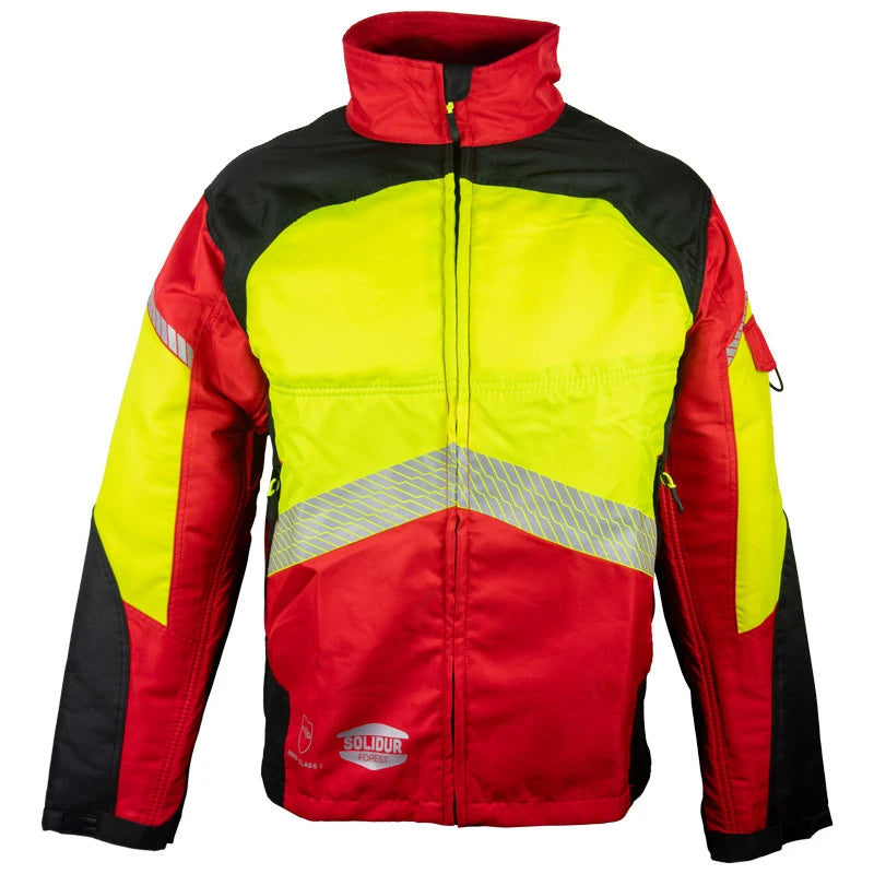 AUVERE CHAINSAW JACKET AUTHENTIC RED & YELLOW UE RATED (CHAQUETA ANTICORTE)