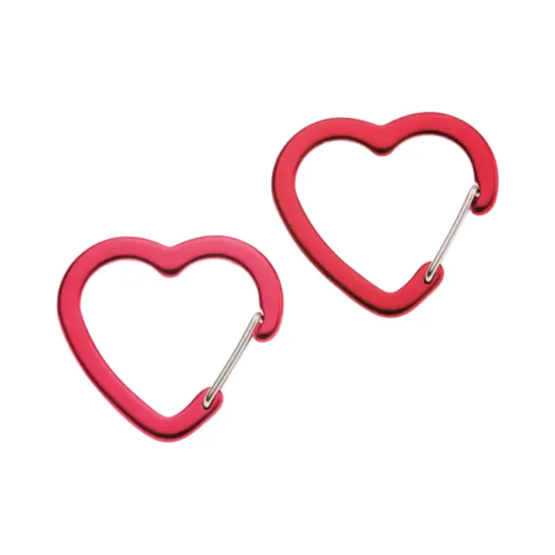 718680002140 Corazon, fire (214), PU10 - Mosqueton para material en forma de corazon con cierre de alambre