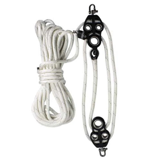 50126 Large Fiddle Block with 16 Strand- 50 Ft Rope - Kit polipasto