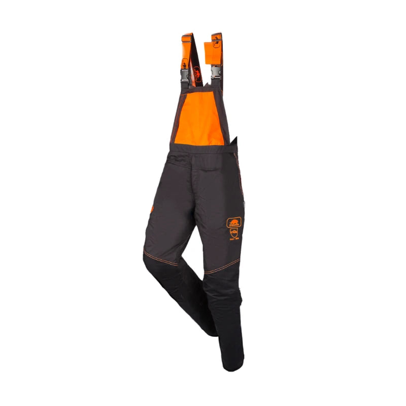 CHAINSAW DUNGAREE AUTHENTIC GREY & ORANGE UE RATED TYPE A CL 1