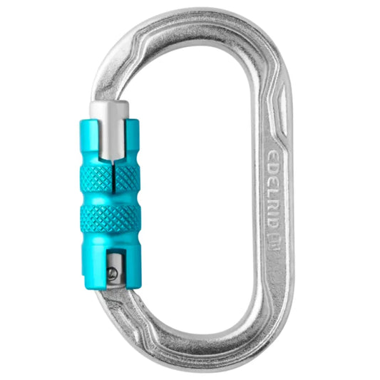 852090000060 Oval Power Steel Triple, silver (006) - Mosqueton triple seguridad de acero