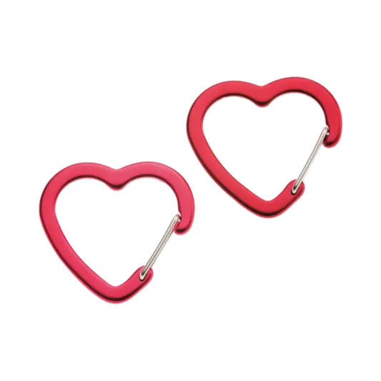 718680002140 Corazon, fire (214), PU10 - Mosqueton para material en forma de corazon con cierre de alambre